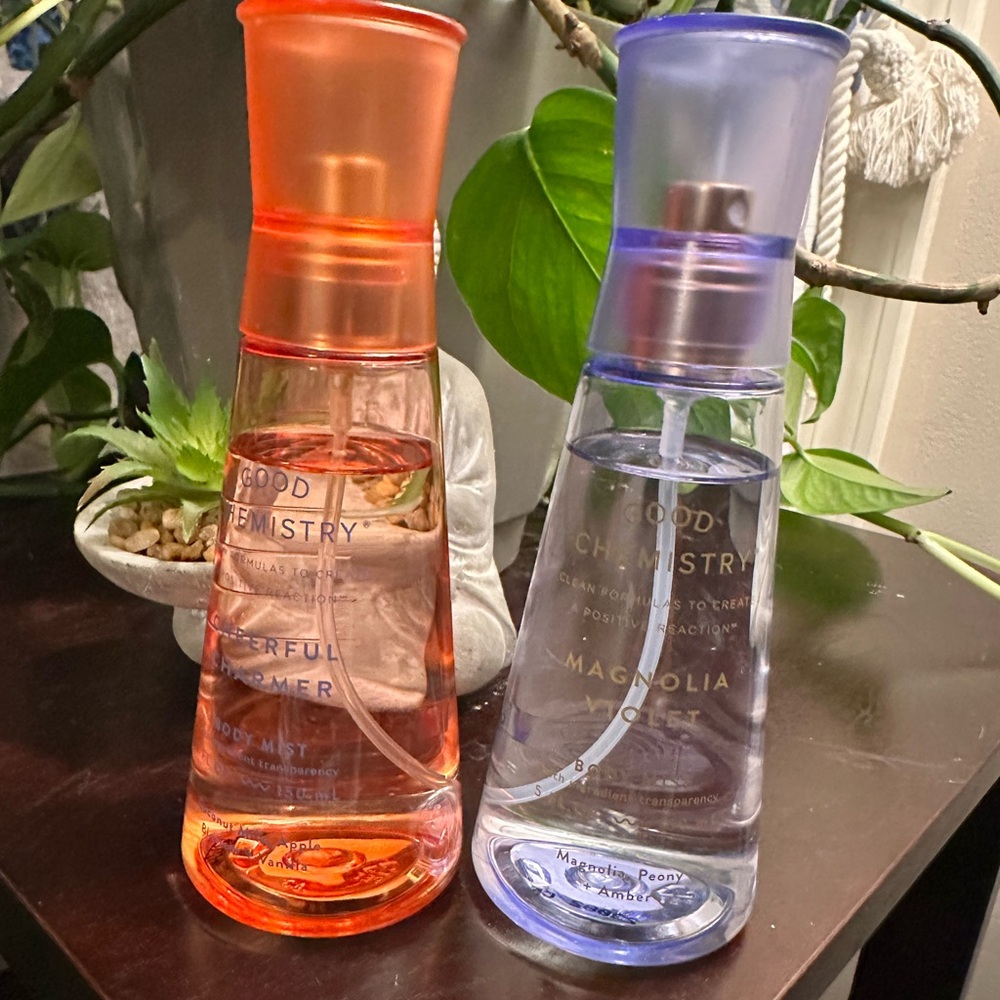 Bundle of 2 Good Chemistry body mist Magnolia Violet and Cheerful Charmer
